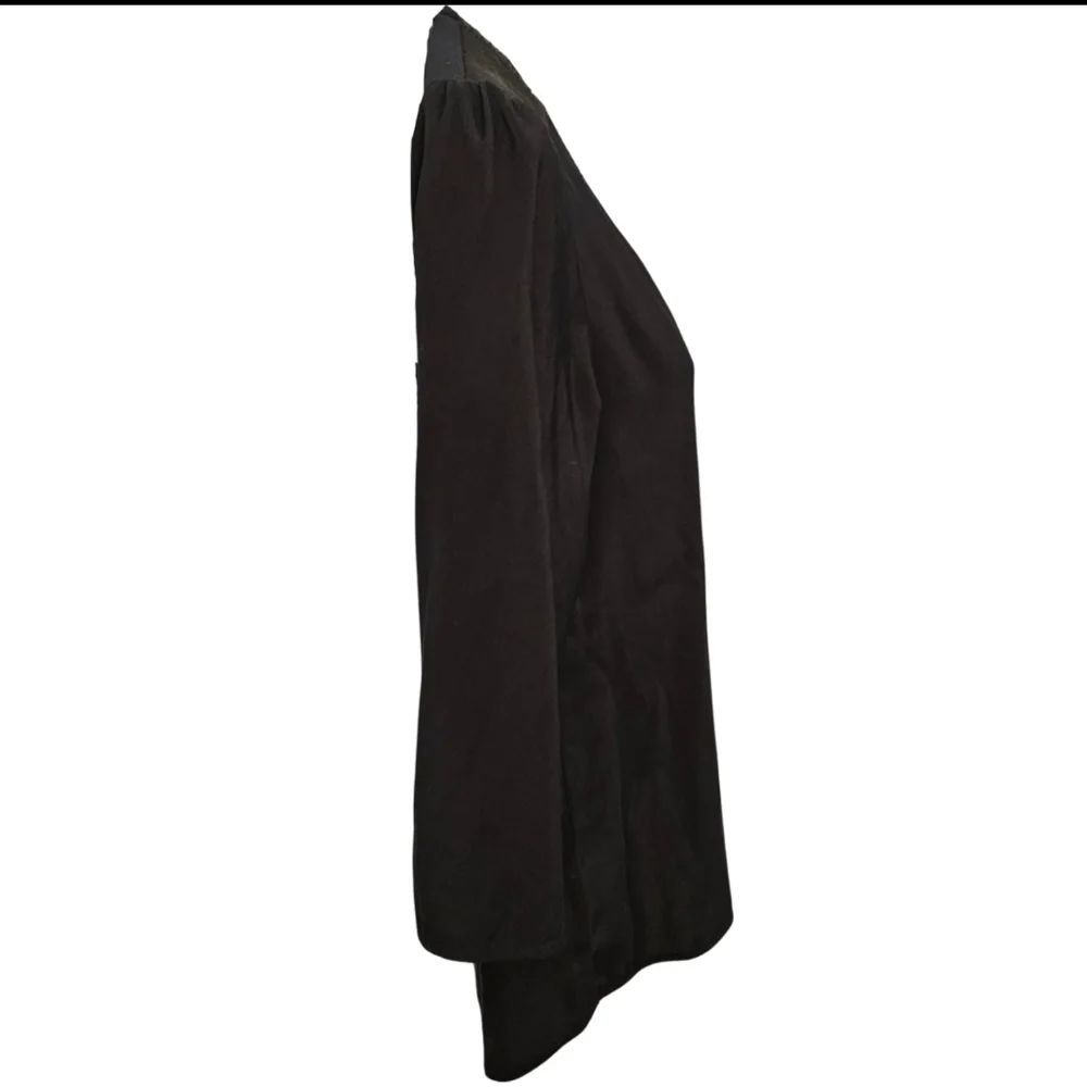 Express Women's Black Dress Shirt with Gold Zipper | Size XS - Picture 4 of 8